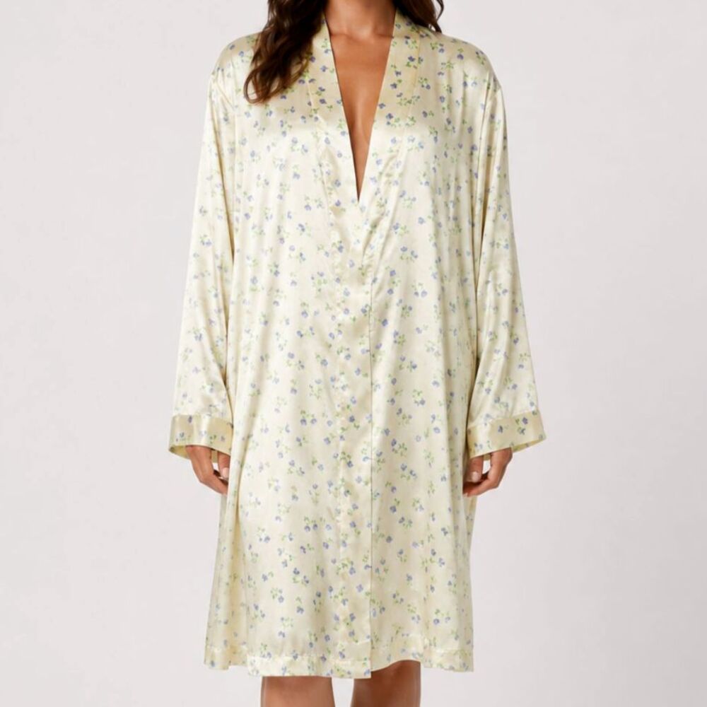 Floral Satin Robe Size XL